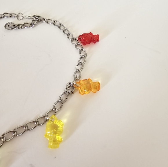 Multicolor Hello Kitty Gummy Bear Charm Necklace - Picture 2 of 4